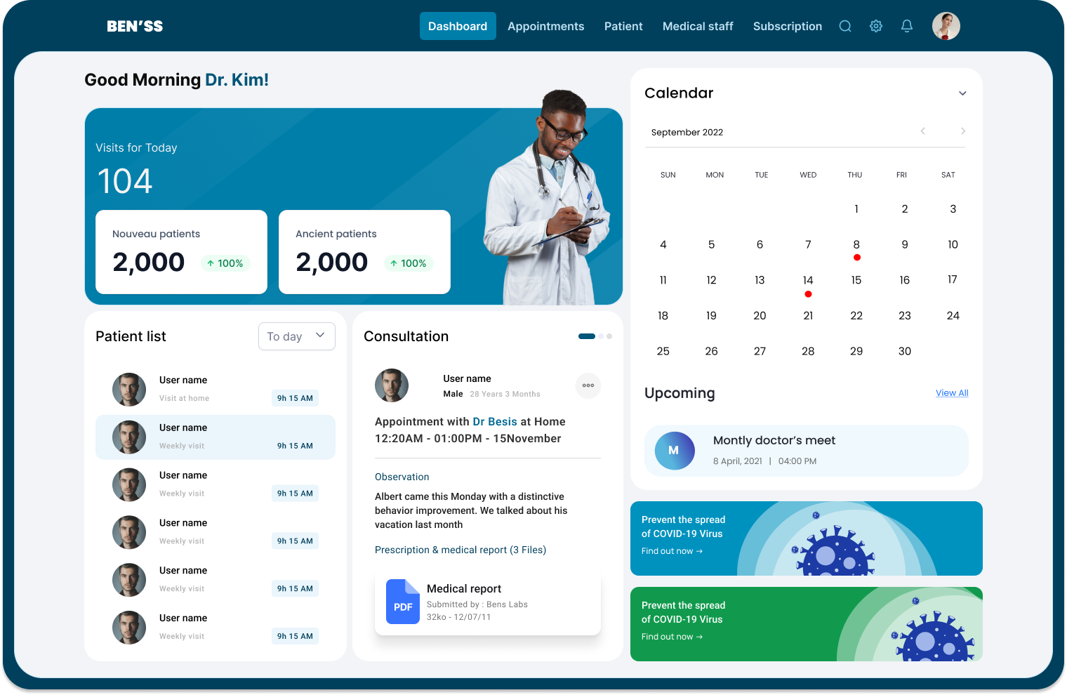Plateforme Médicale Ben'SS